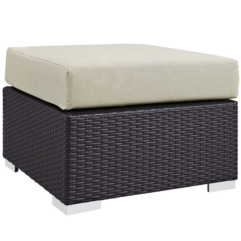 Convene 5 Piece Outdoor Patio Sectional Set - Espresso Beige