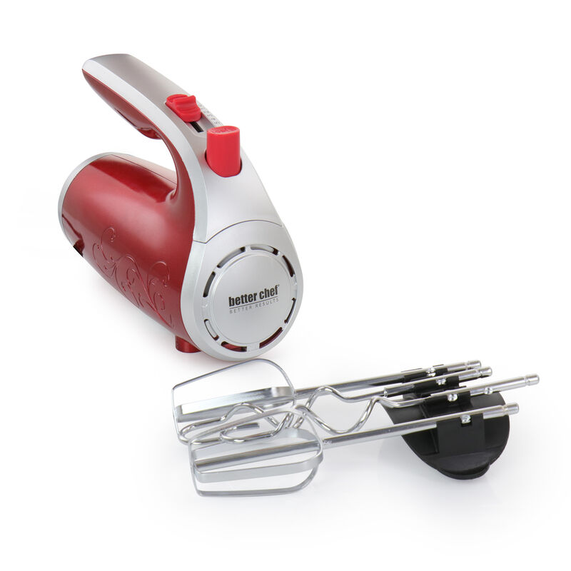 Better Chef 5 Speed Electric Hand Mixer in Red