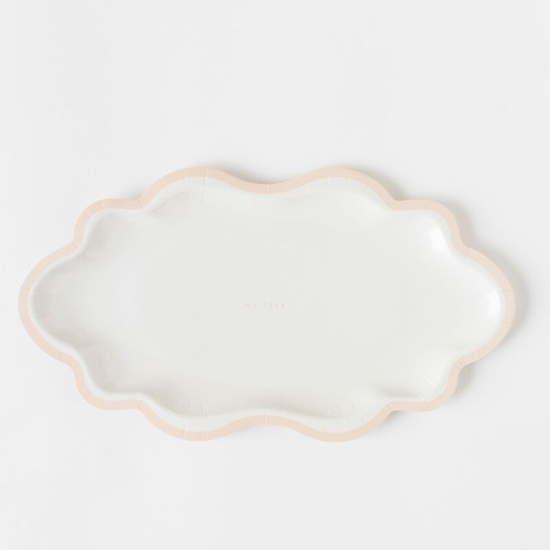 Ma Fete Paper Mini Serving Trays, Pink (4)