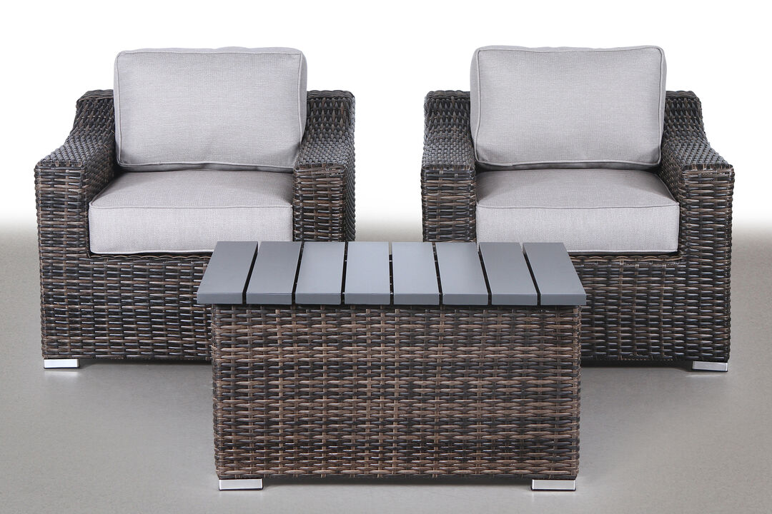 Living Source International Rattan Wicker Fully Assembled 2 - Person Seating Group with Cushions (New)
