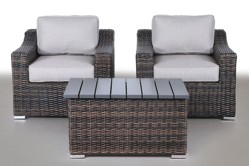 Living Source International Rattan Wicker Fully Assembled 2 - Person Seating Group with Cushions (New)