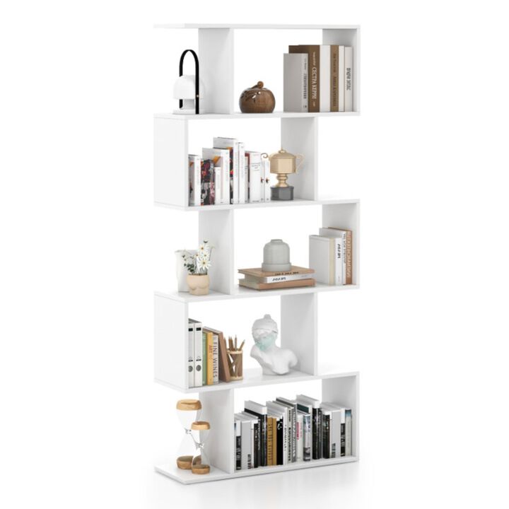 Hivvago 5-Tier Bookshelf with Anti-Toppling Device for Living Room Home Office