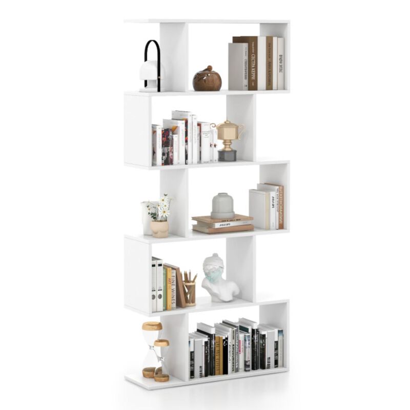 Hivvago 5-Tier Bookshelf with Anti-Toppling Device for Living Room Home Office