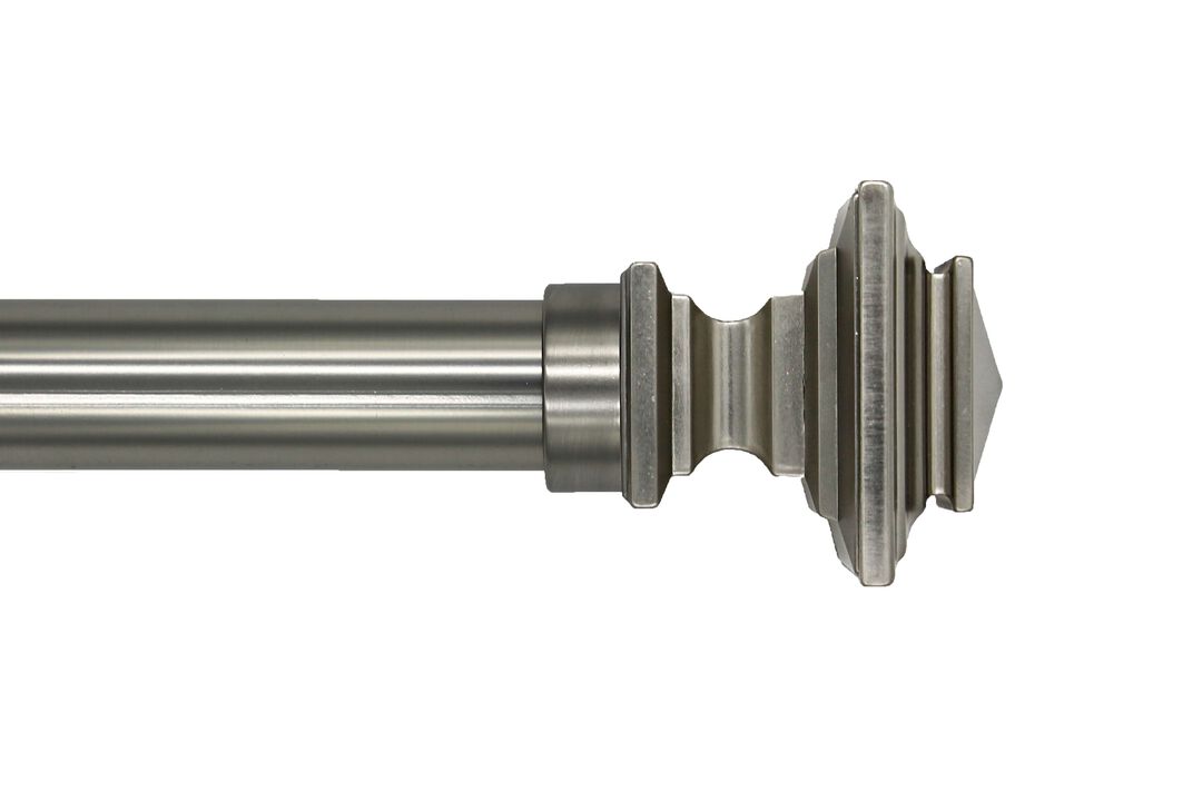 Linen Avenue Metal Square Double Window Curtain Rod Set