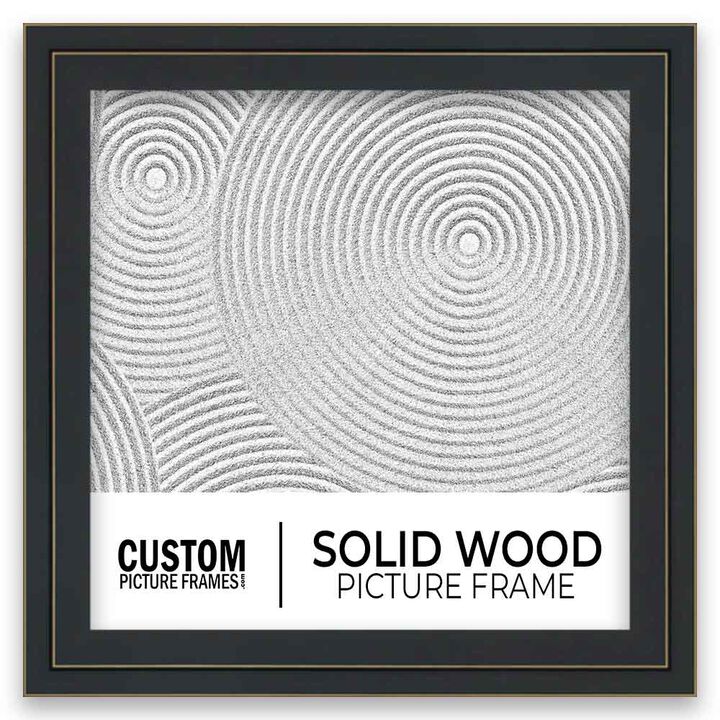 Black with Gold Square Picture Frame