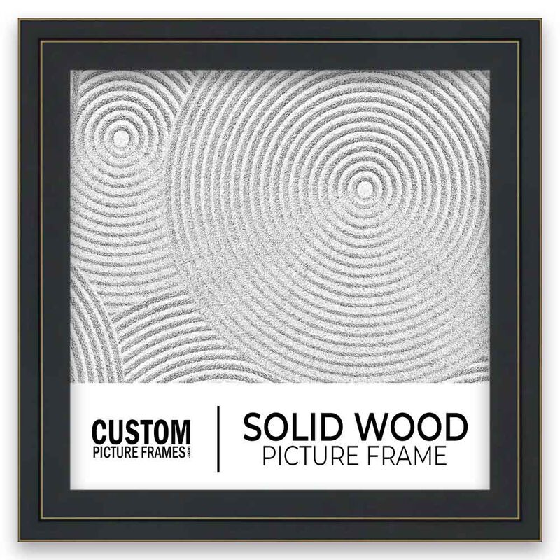 Black with Gold Square Picture Frame
