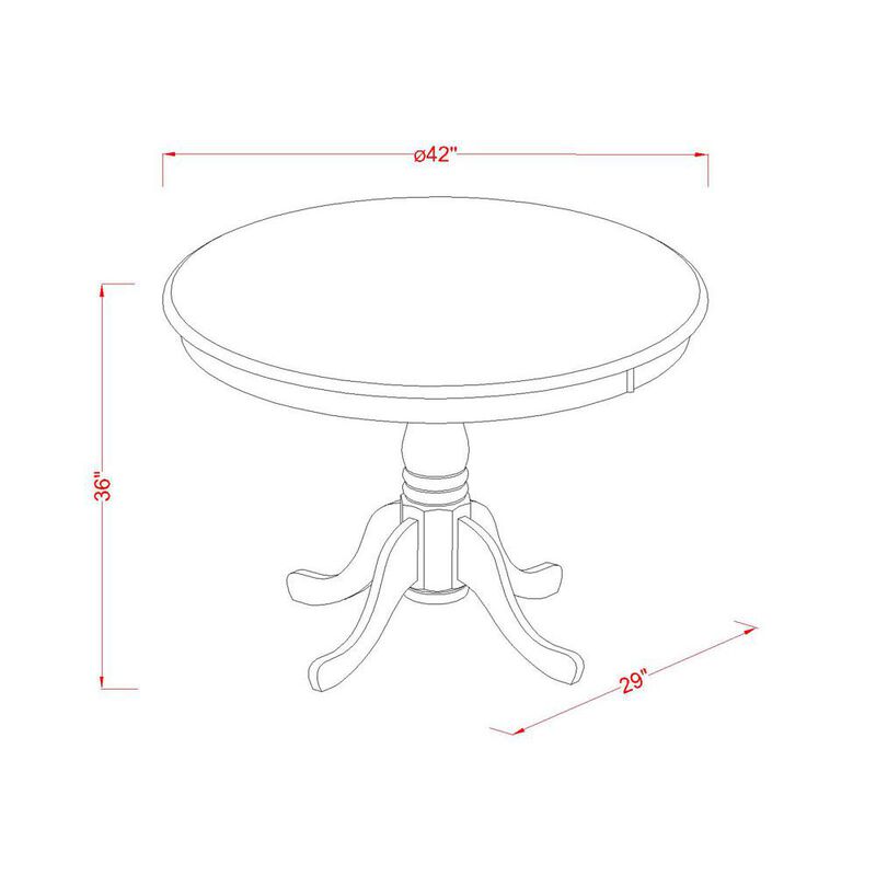 East West Furniture Trenton  Counter  Height  Kitchen  Table  finished  in  Black  and  Cherry