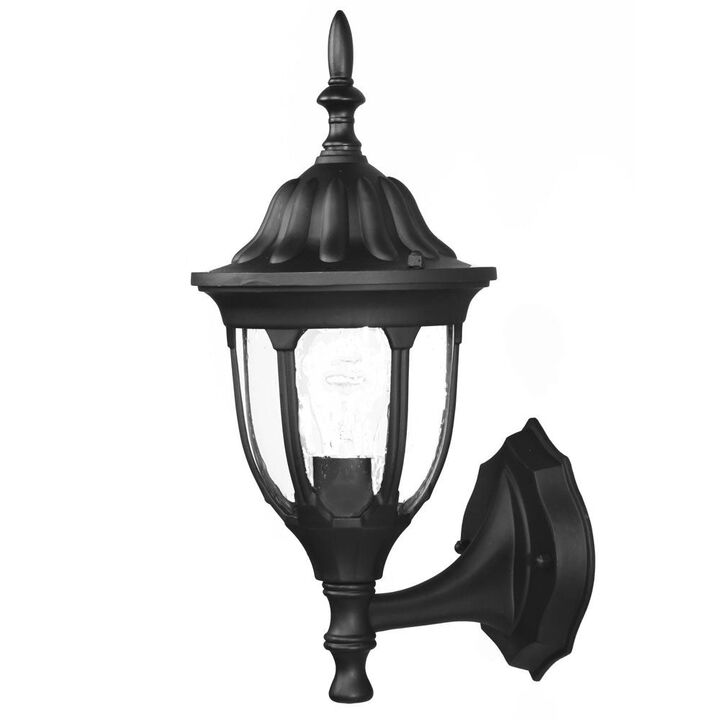 Hivvago Matte Black Clear Glass Swing Arm Wall Light