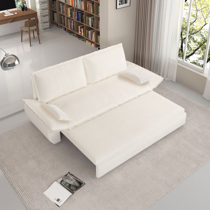 Merax Multi-Functional Velvet Sleeper Sofa Bed