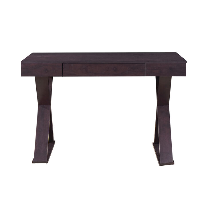 Trendy Writing Desk With Drawer, Espresso