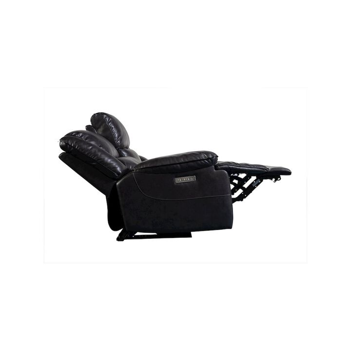 Porter Designs Ennis Triple Power Reclining Sofa, Black