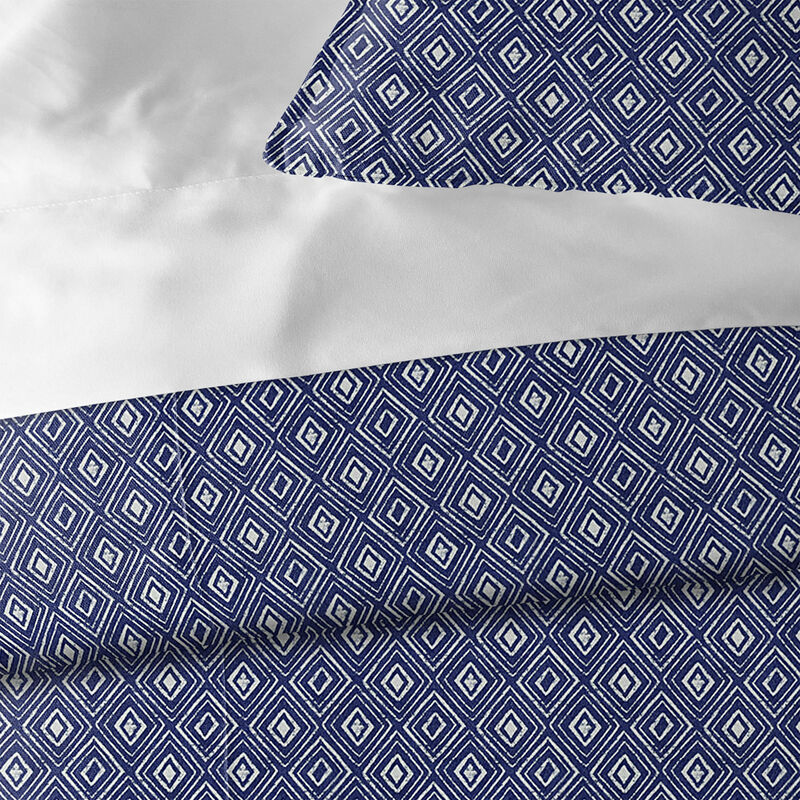 6ix Tailors Fine Linens Windham Indigo Duvet Cover Set