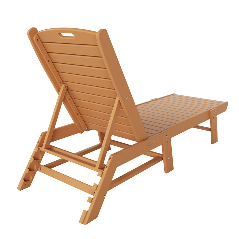 Reclining Outdoor Patio Adjustable Chaise Lounge Chair