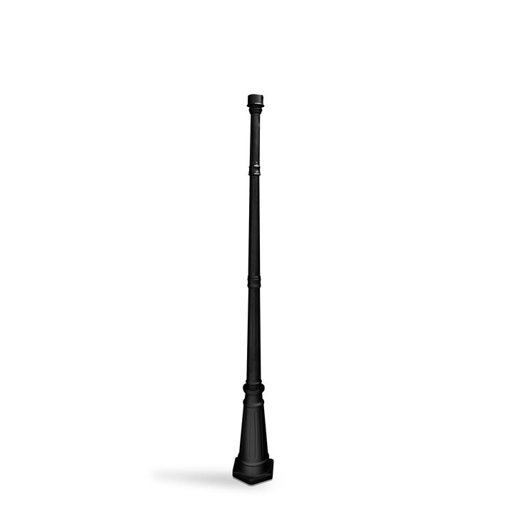 Gama Sonic Outdoor Lamp Post 79 Cast Aluminum Black Pole- GS-DP55F-BLK