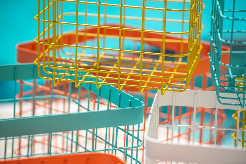 Formation Heavy-Duty Wire Bin-X-Large-Turquoise