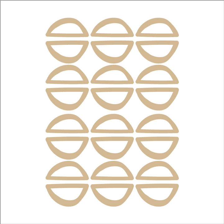 Half Circle Outline - Beige