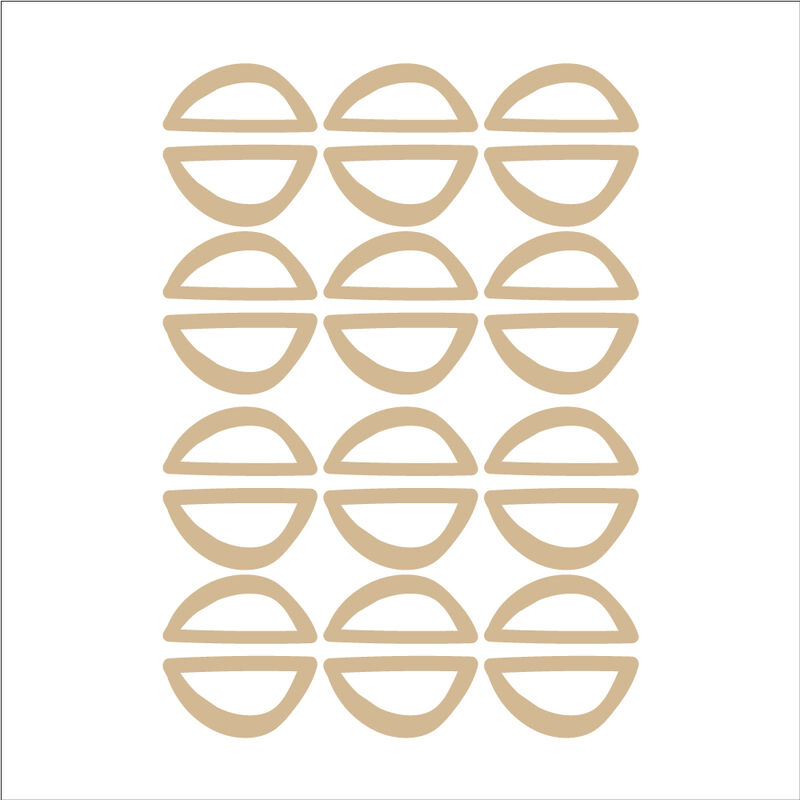 Half Circle Outline - Beige
