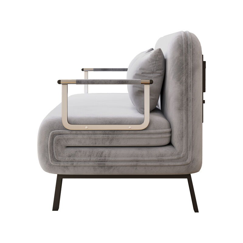 Merax Tri-Fold Sleeper Sofa  Loveseat with Adjustable Backrest
