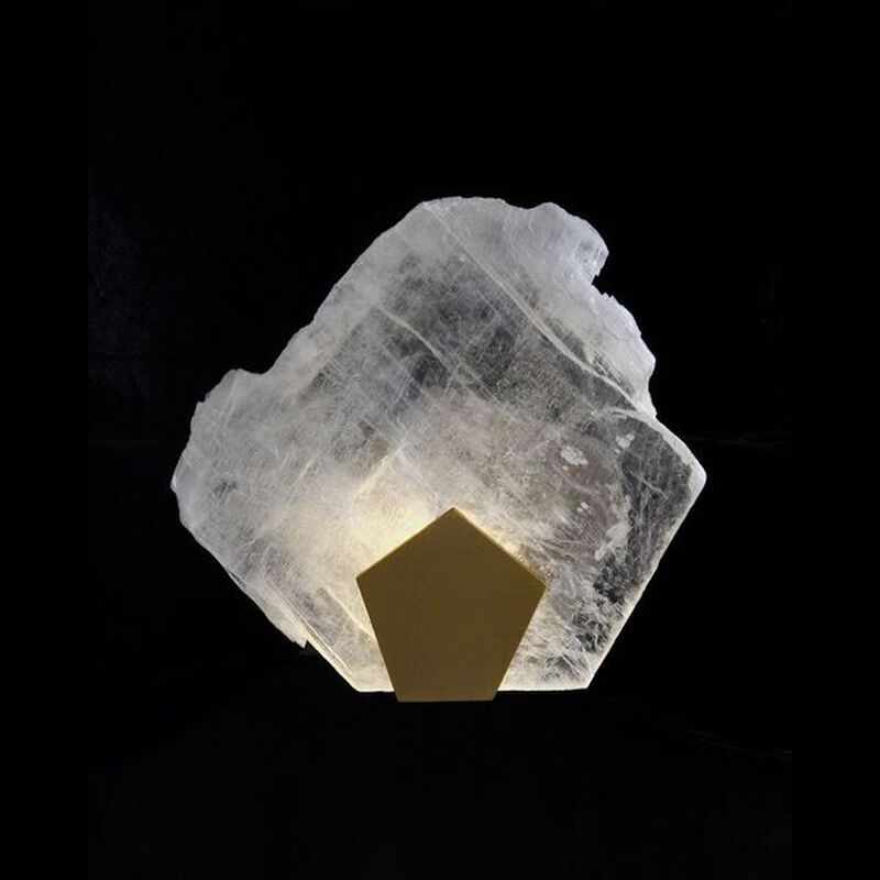 Selenite Pane Single-Light Wall Sconce