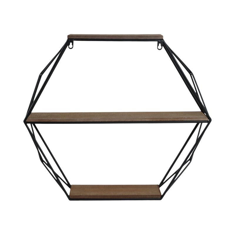 3 Tier Hex Wall Shelf