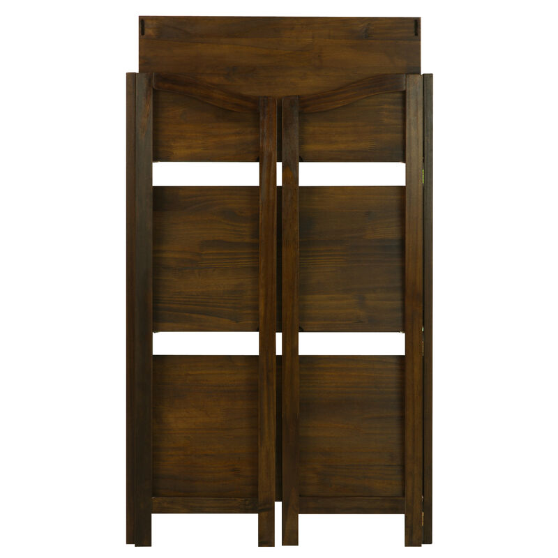 Casual Home Stratford 3-Shelf Folding Bookcase-Warm Brown