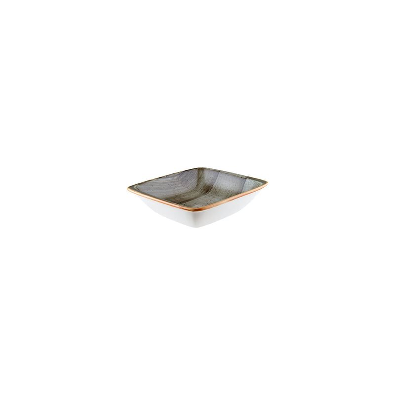 Space 7.5" x 6.5" x h:2" 20 oz. Square Grey Porcelain Bowl