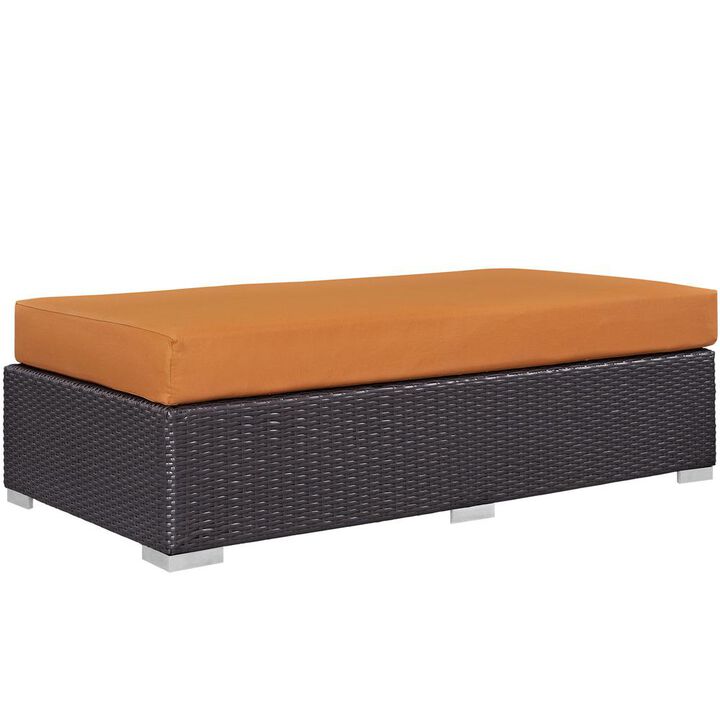 Modway Convene Outdoor Patio Fabric Rectangle Ottoman