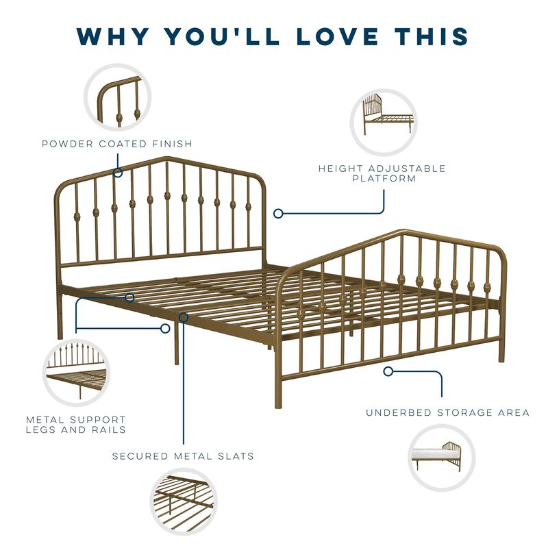 Novogratz Bushwick Metal Bed