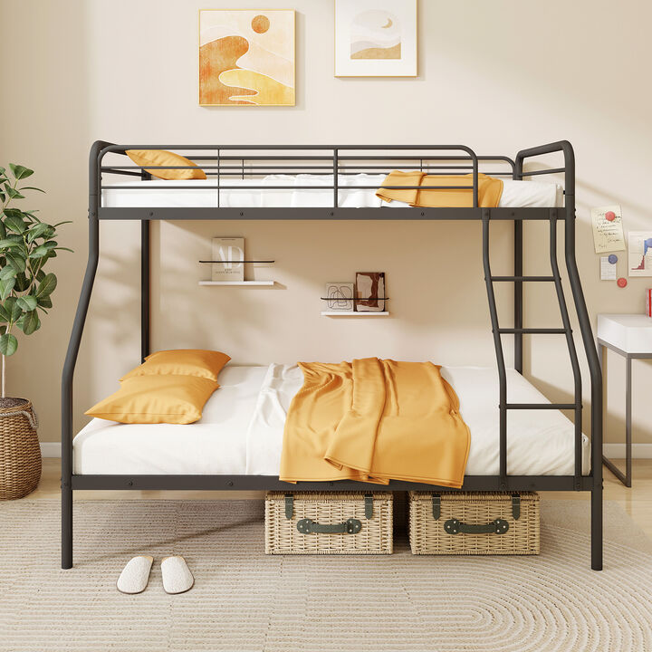 Bunk Bed with Ladder and Full-length Guardrails