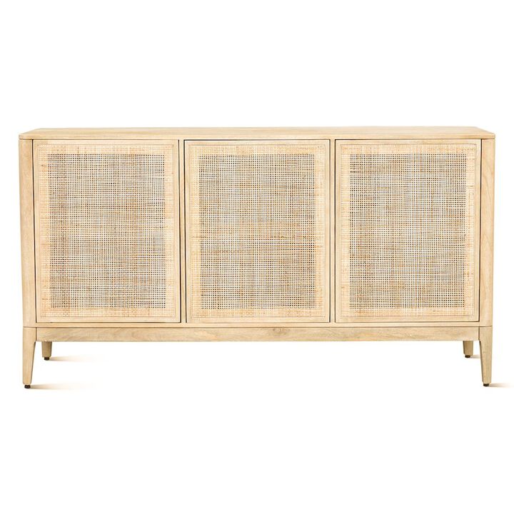 World Interiors Calabasas 64 Sideboard in Natural White Cane