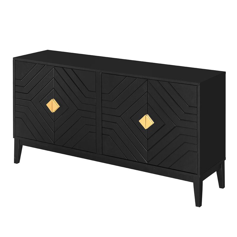 Merax Sideboard Storage Cabinet with 4 Doors