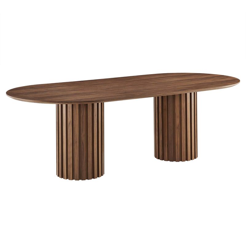 Modway - Senja 95" Oval Dining Table Walnut