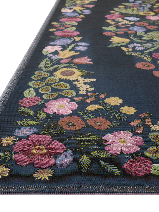Perennial PRN-01 Navy 3''11" x 5''11" Rug by Rifle Paper Co.