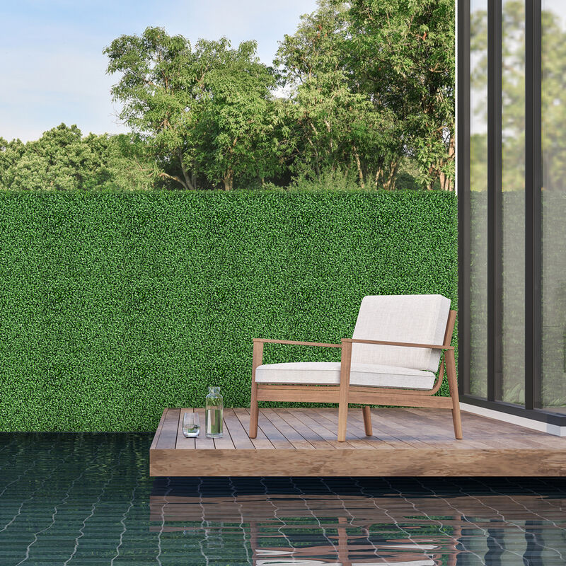 12-Pack 20x20 Inch Artificial Boxwood Wall Panels with Insertable Branches for Stunning Decor