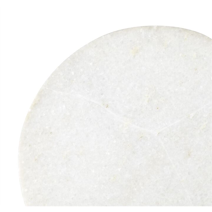 White Marble End Table, Belen Kox