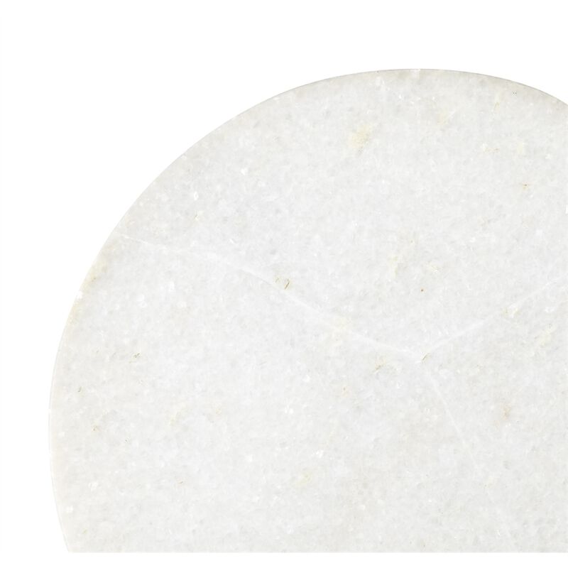 White Marble End Table, Belen Kox