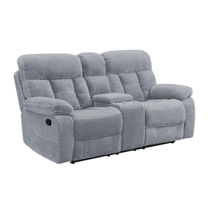 New Classic Furniture Bravo Console Loveseat W/ Dual Recliners-Stone