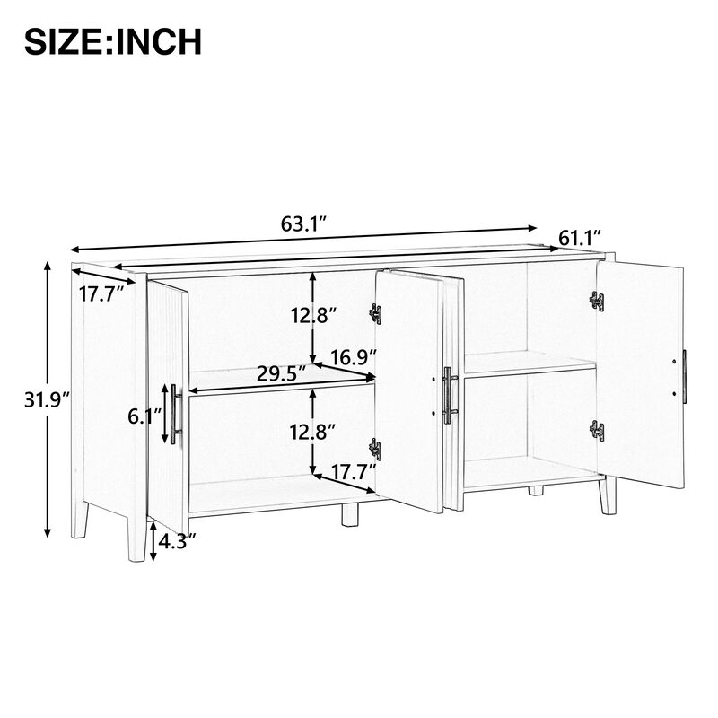 Merax Accent Storage Cabinet Sideboard Wooden Cabinet