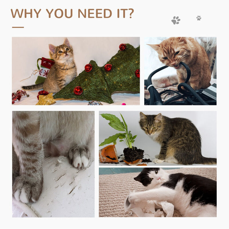 Modern Cat Playground: 3-Level Tree with Posts and Badminton Toy