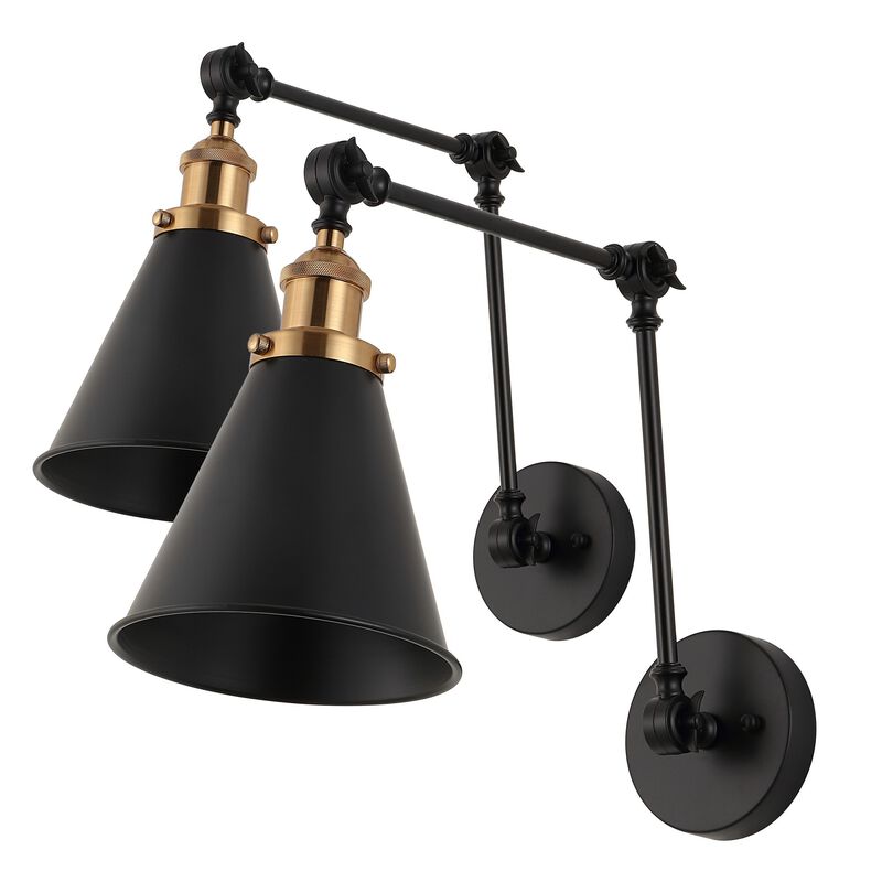 Rover Adjustable Arm Metal LED Wall Sconce (Set of 2)