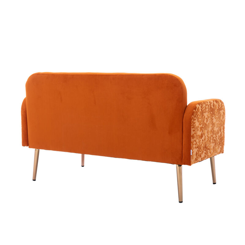 Velvet Sofa, Accent Sofa .Loveseat Sofa With Metal Feet