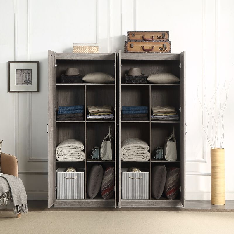 Hopkins Gray Storage Closet (Set of 2)