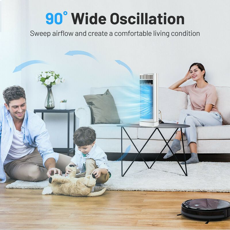 14 Inch  Mini Oscillating Tower Fan Electric Desk Fan with 3 Speed and Timer