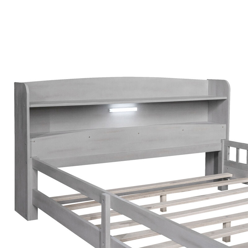 Merax Platform Bed with Built-in LED Light