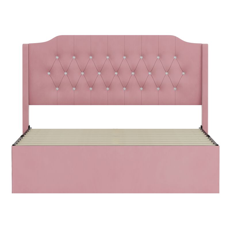 Merax Tufted Upholstered Platform Bed Frame with Headboard
