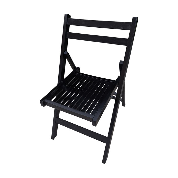 Furniture Slatted Wood Folding Special Event Chair, Set Of 4, Folding Chair, Foldable