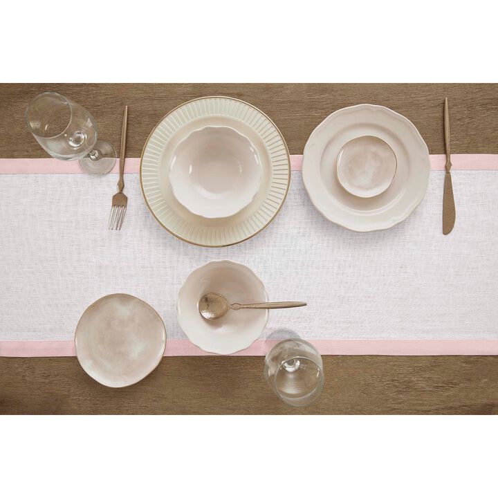 Solino Home 100% Pure Linen Table Runner 14 x 60 Inch | Classic