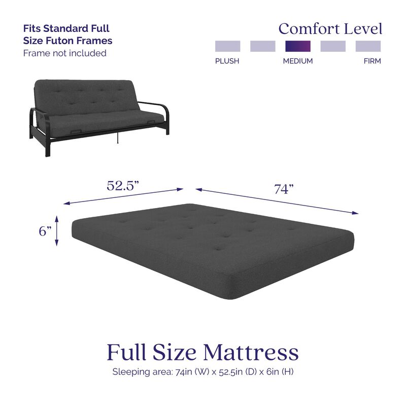 Signature Sleep Braga 6-Inch Spring Coil Futon Mattress