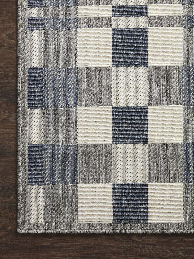 Rainier RAI04 Ivory/Denim 5'3" x 7'7" Rug
