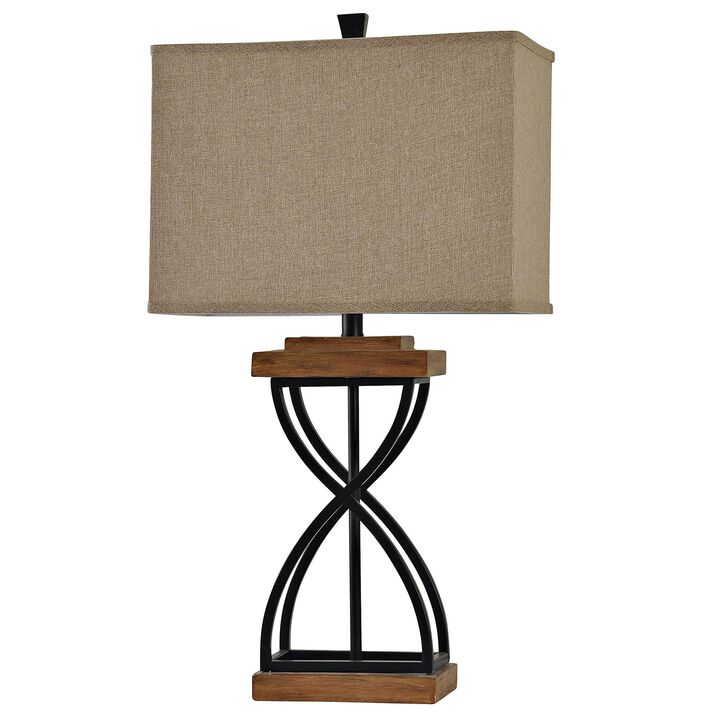 Black Metal X Lamp (Set of 2)